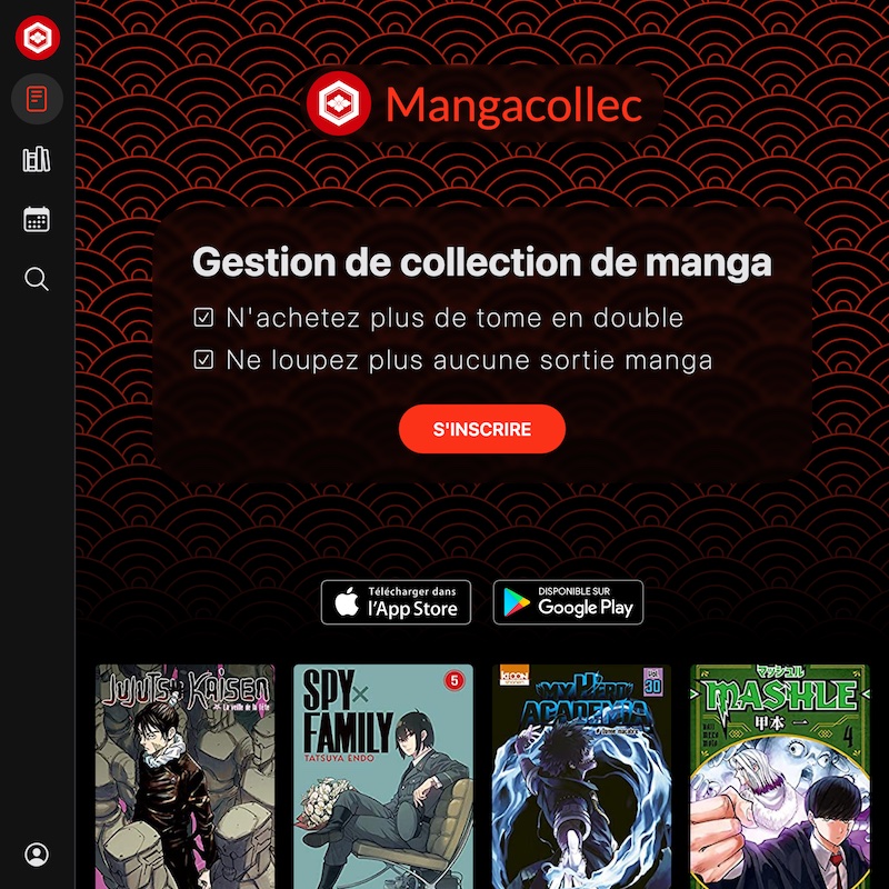 Mangacollec new website dark mode